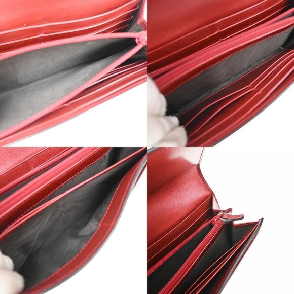 GUCCI GG Lovely Heart Long Bifold Wallet Purse Leather Red GHW Italy 02KB157 - Picture 13 of 15